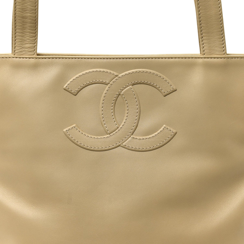 Calfskin CC Tote Beige