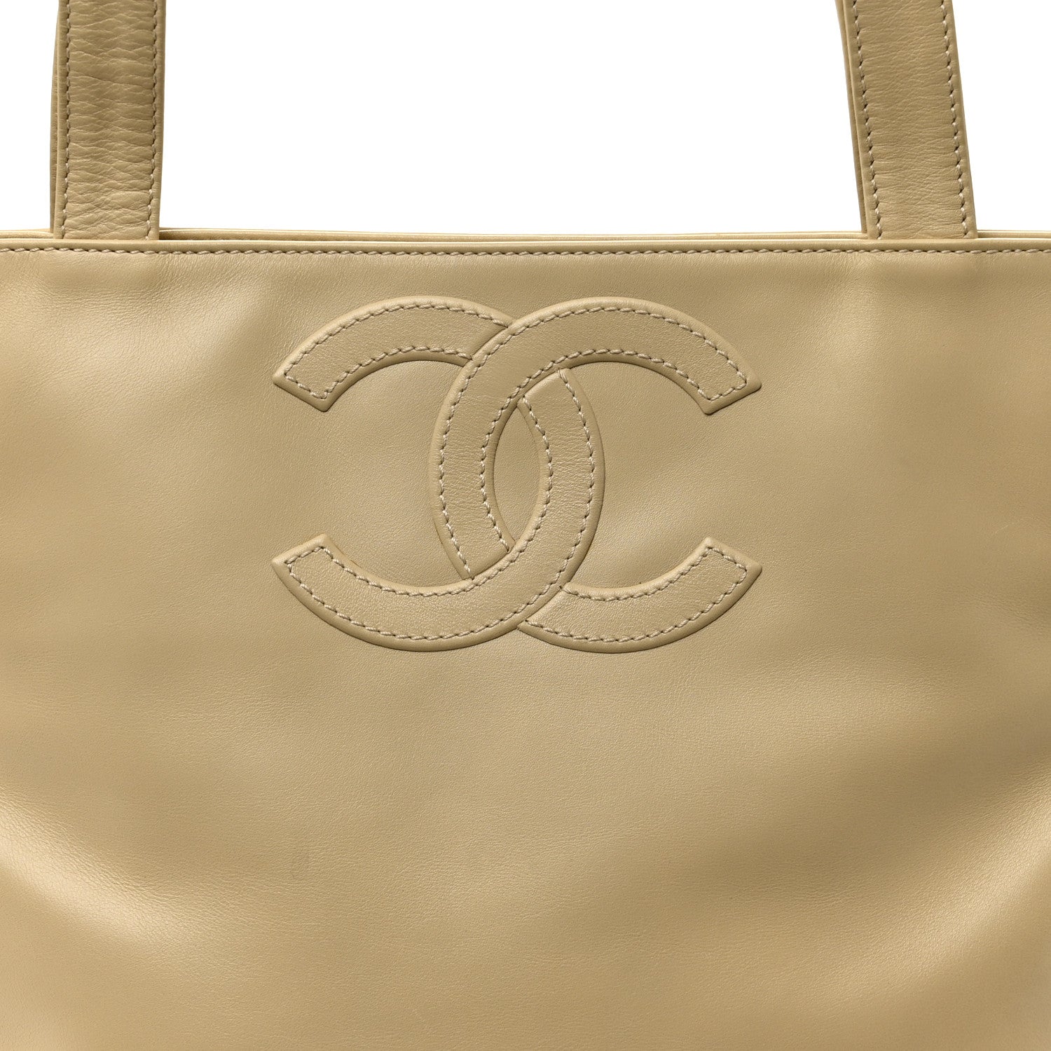 Calfskin CC Tote Beige