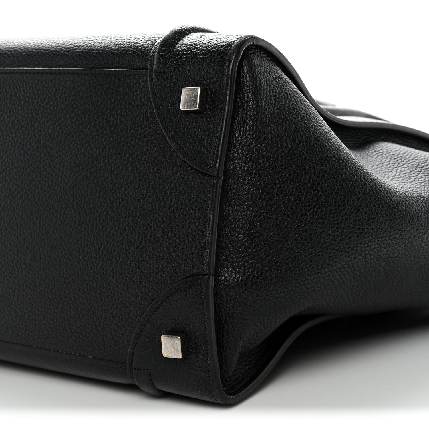 Drummed Calfskin Mini Luggage Black