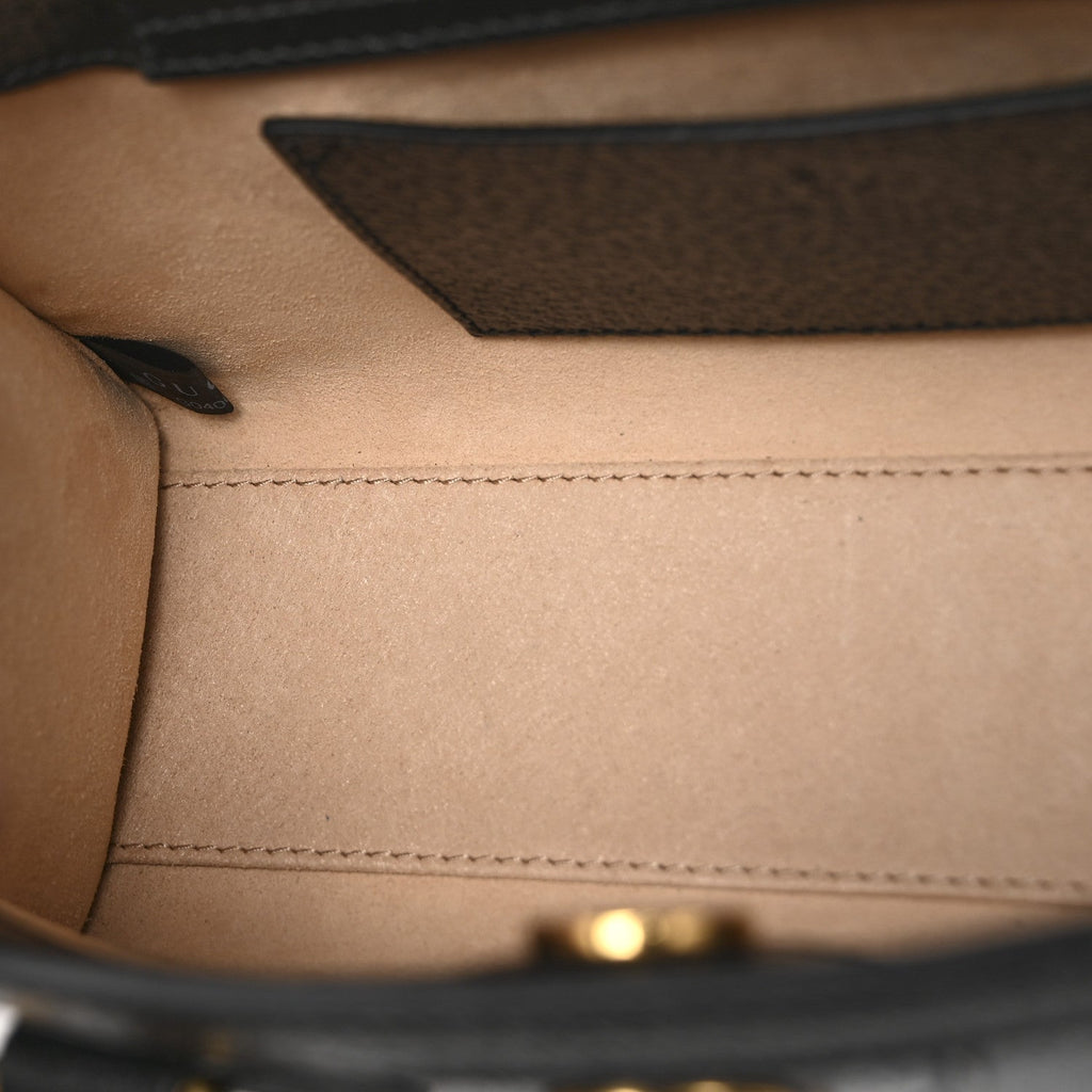 Textured Dollar Calfskin Web Small Diana Shoulder Bag  Black