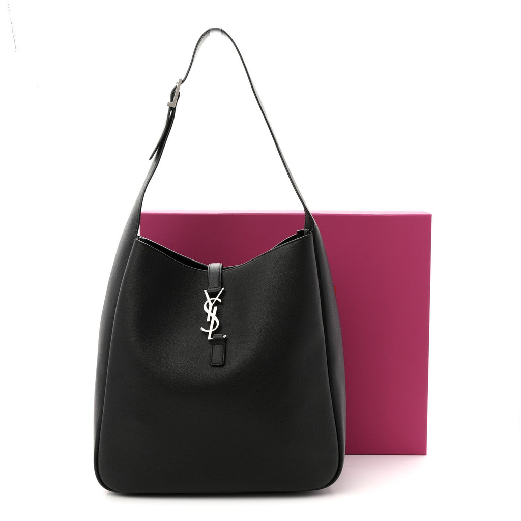 Smooth Calfskin Large Le 5 A 7 Soft Hobo Black