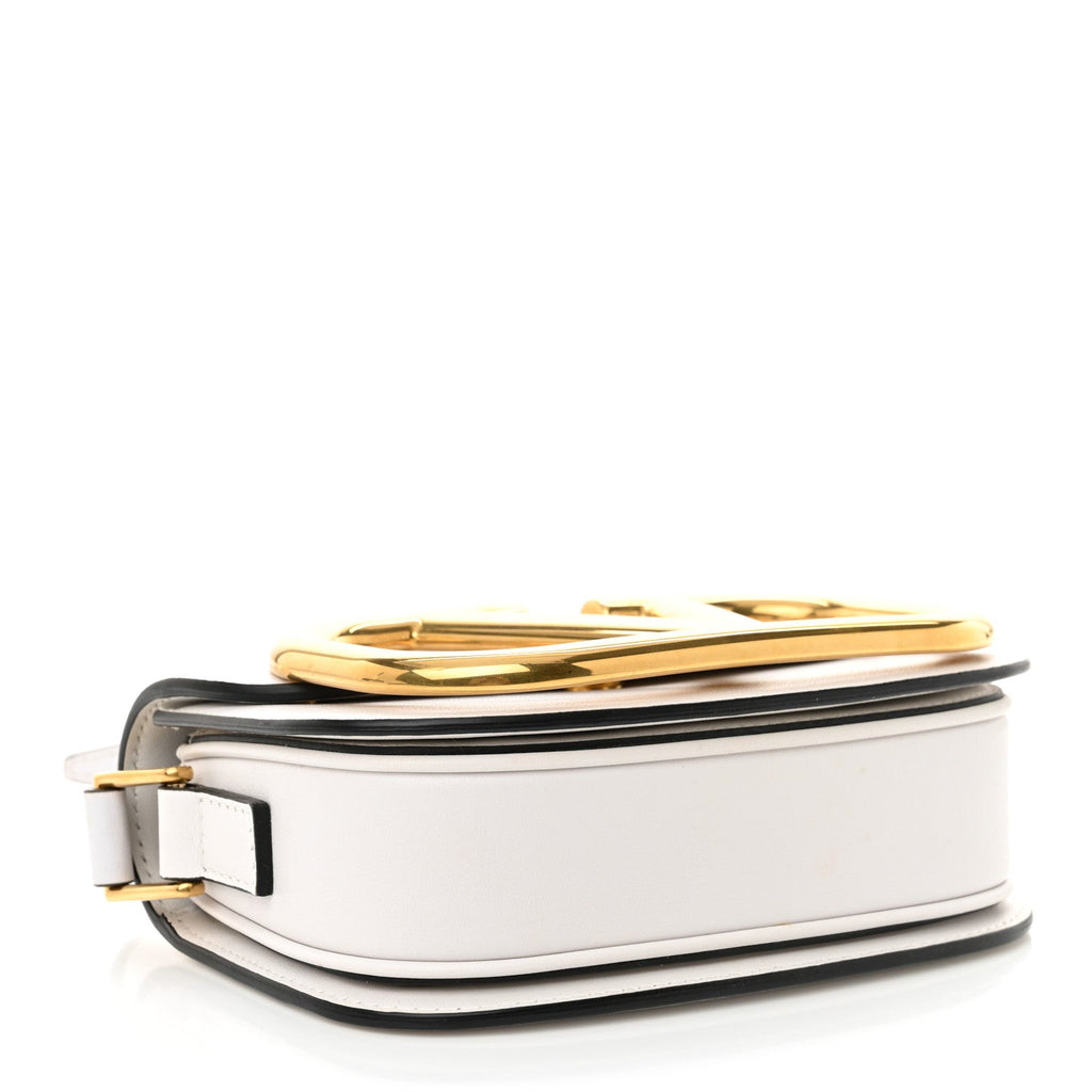 Calfskin Small Supervee Crossbody Bag Optic White