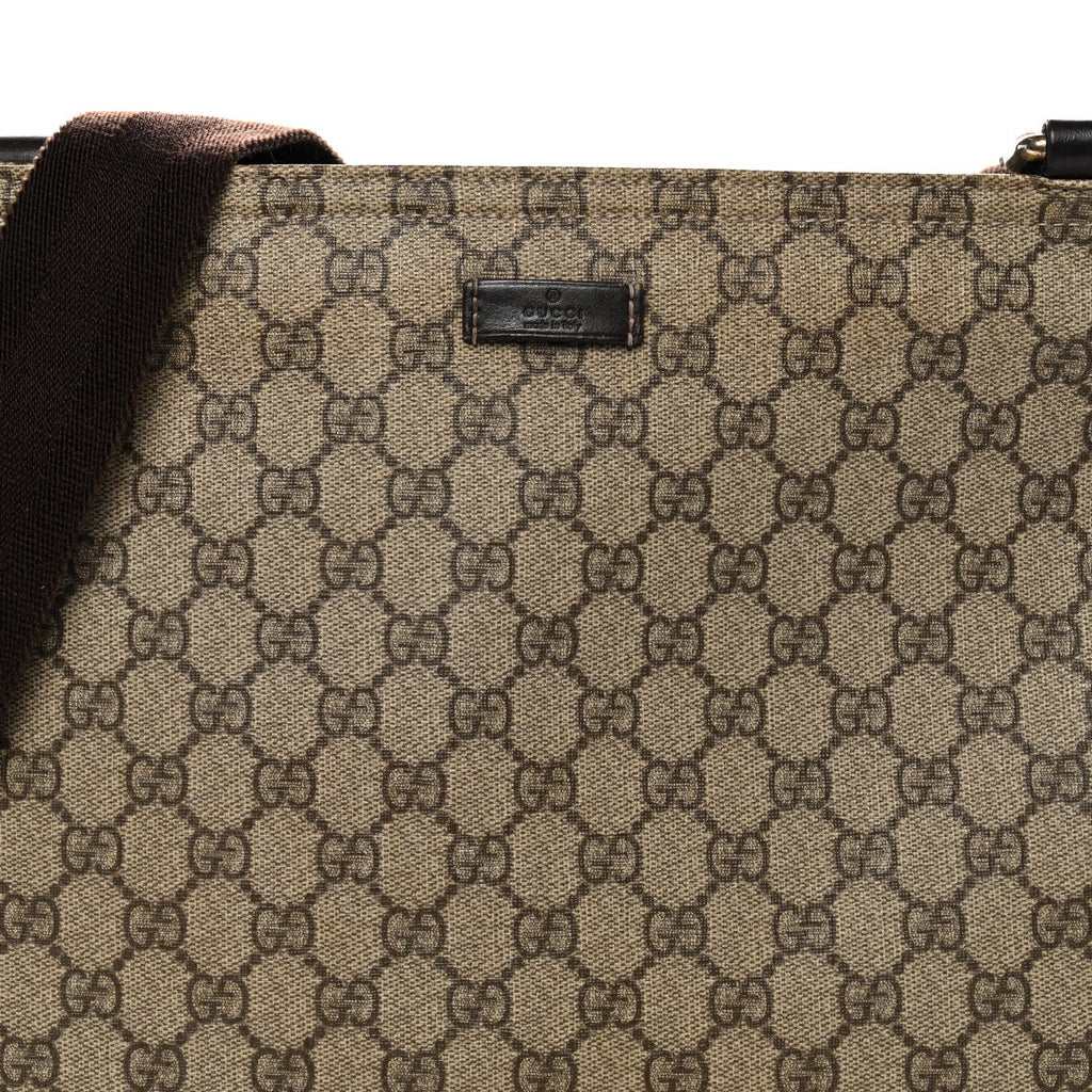 GG Supreme Monogram Medium Flat Messenger Bag Dark Brown