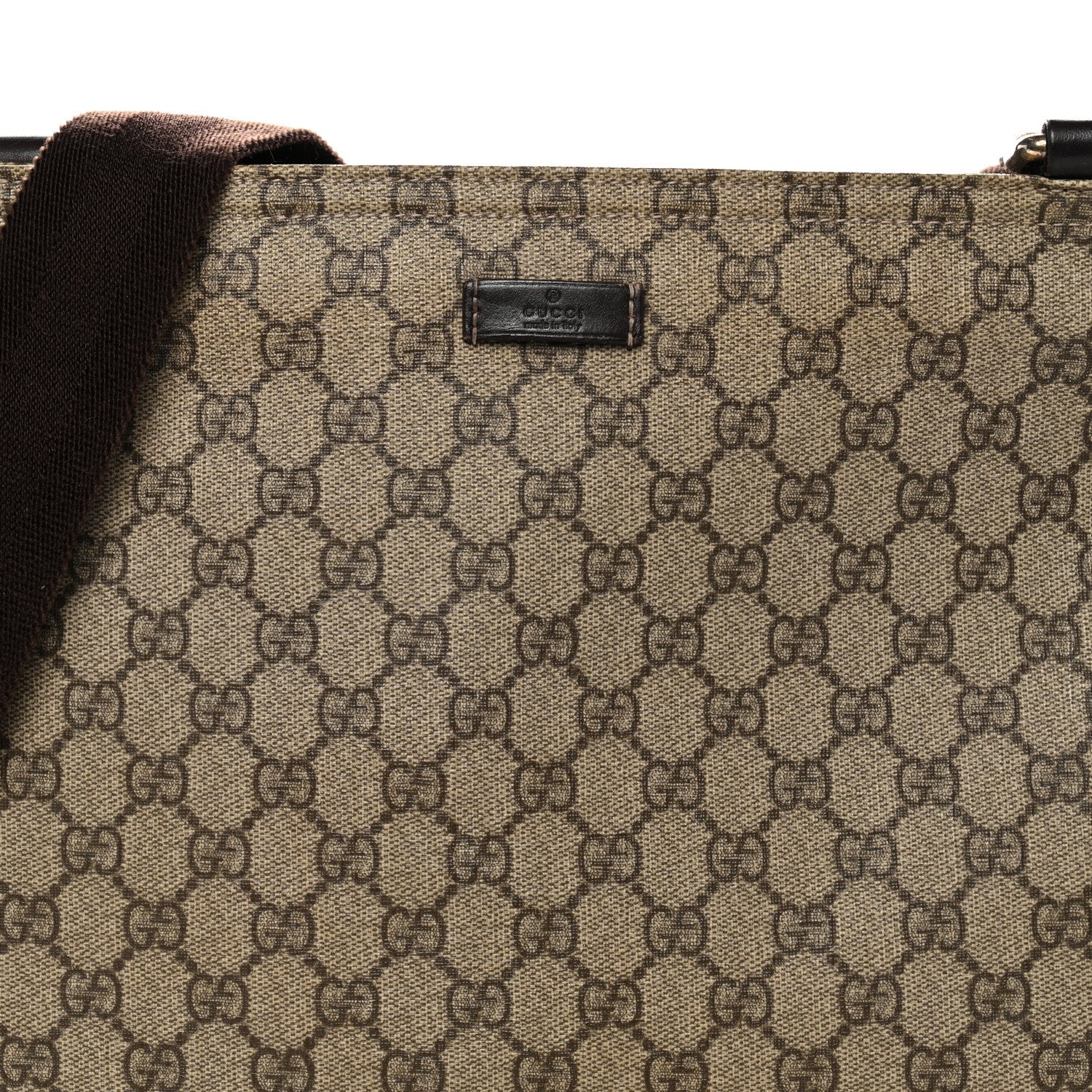 GG Supreme Monogram Medium Flat Messenger Bag Dark Brown