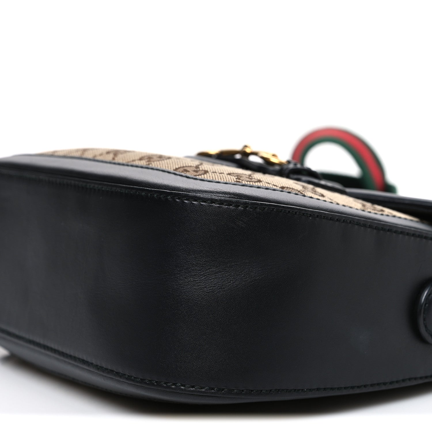 Monogram Ruinart Calfskin Medium Lady Web Shoulder Bag Beige Ebony Black