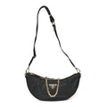 Re-Nylon Saffiano Demi-lune Shoulder Bag Black
