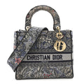 Canvas Embroidered Jardin Magique Medium Lady D-Lite Denim Multicolor