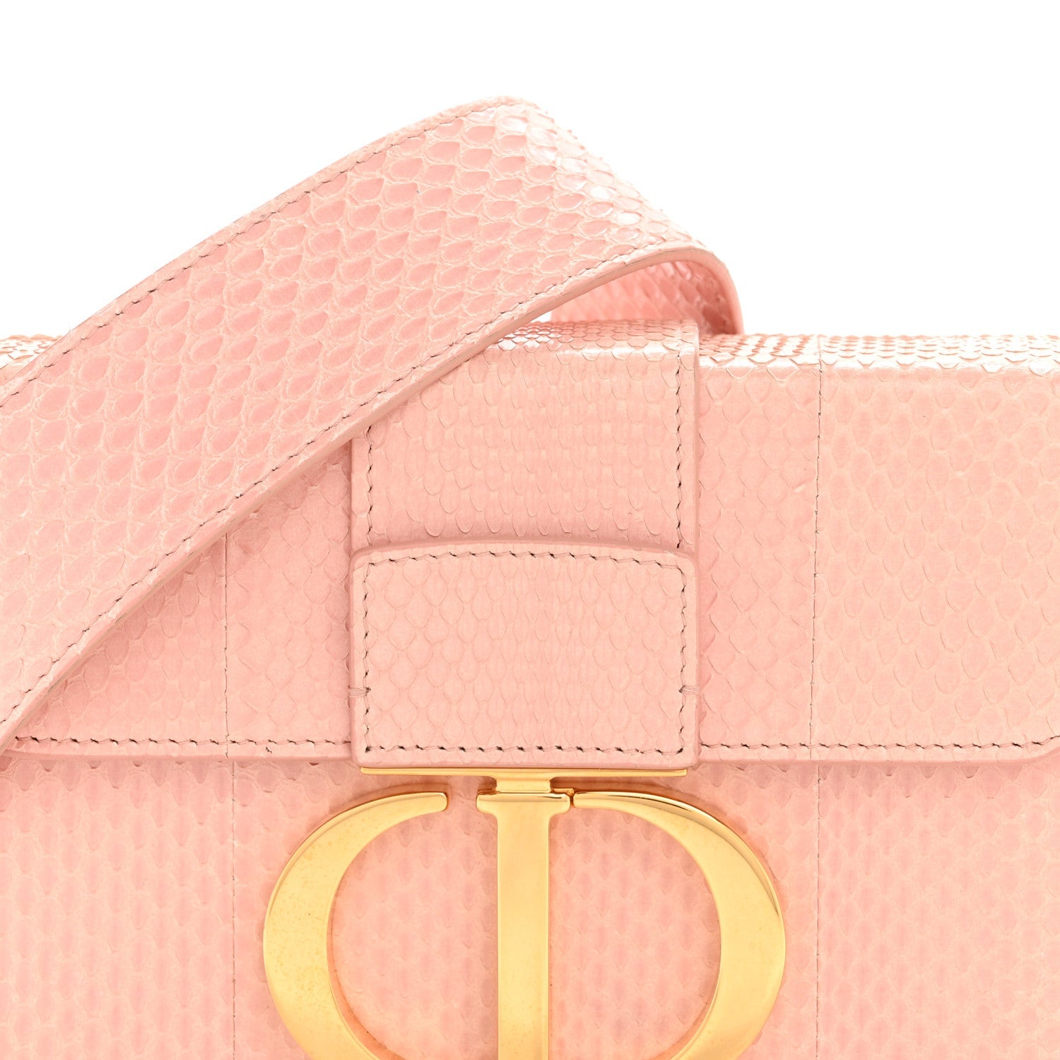Snakeskin 30 Montaigne Box Bag Rose Clair