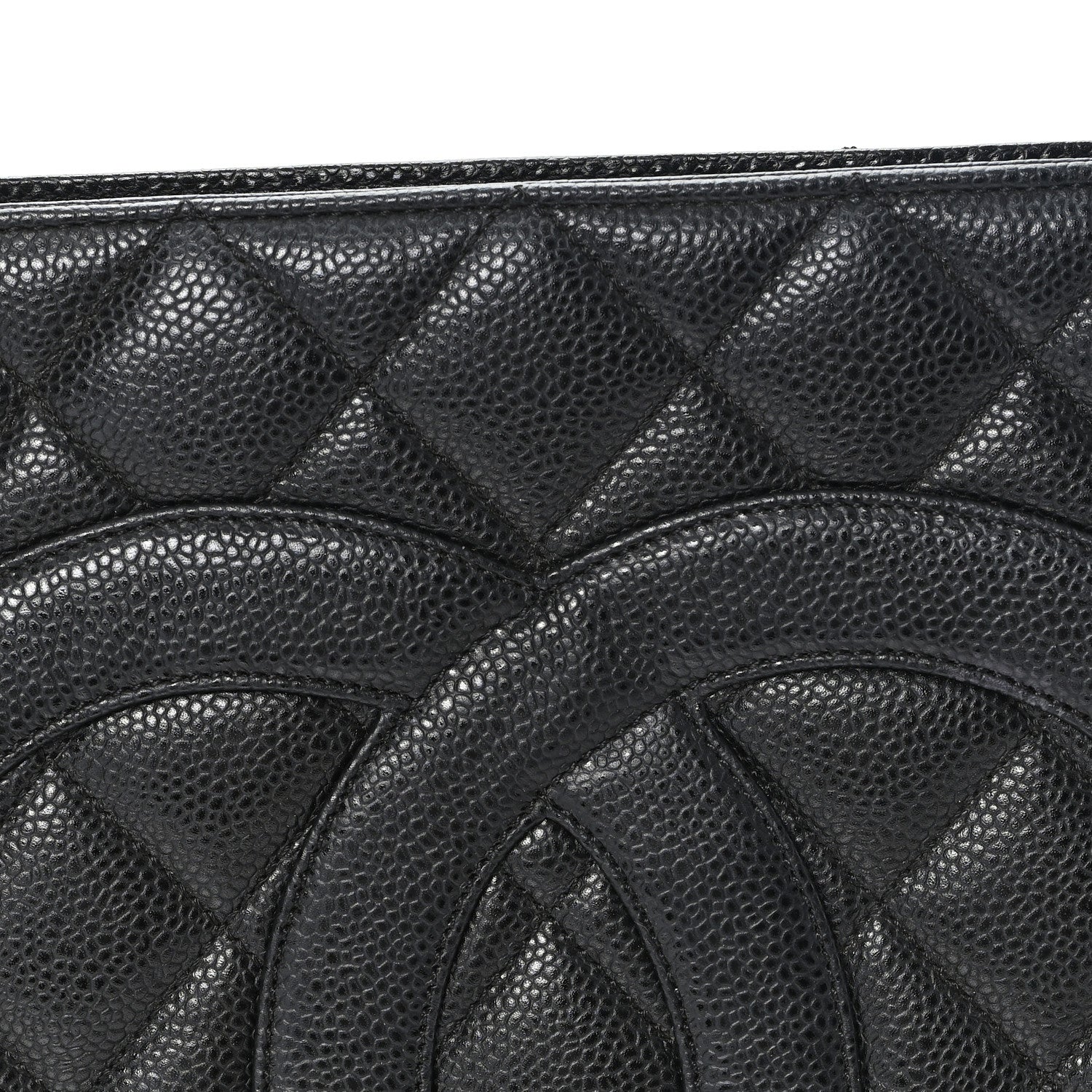 Caviar Quilted Medallion Tote Black
