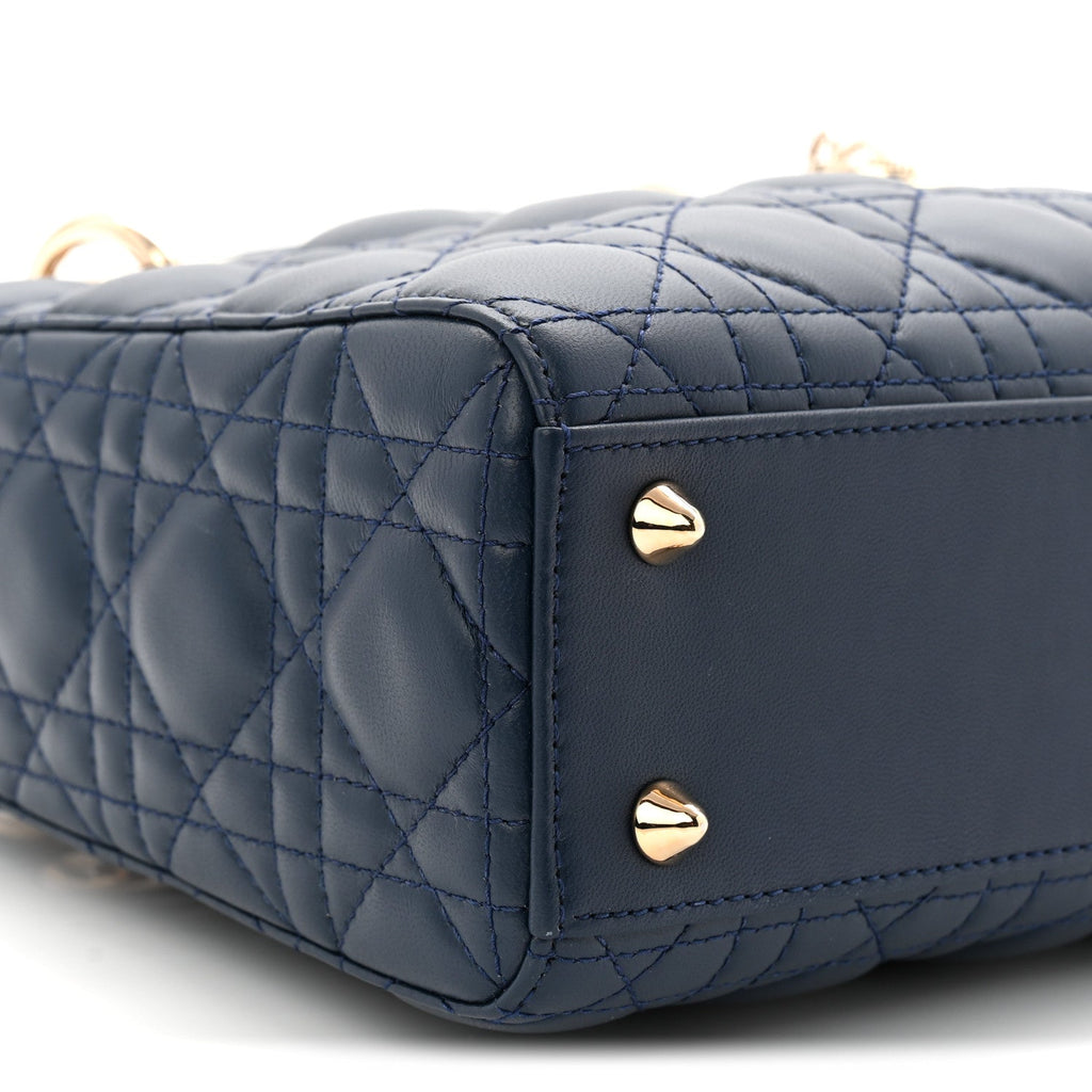 Lambskin Cannage Small My ABCDior Lady Dior Blue