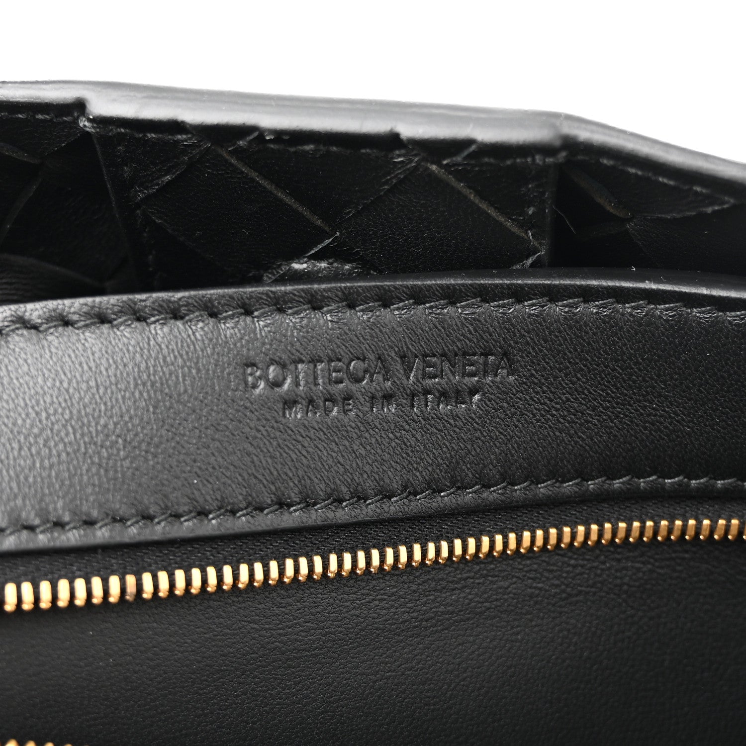 Nappa Intrecciato Small Andiamo Shoulder Bag Black