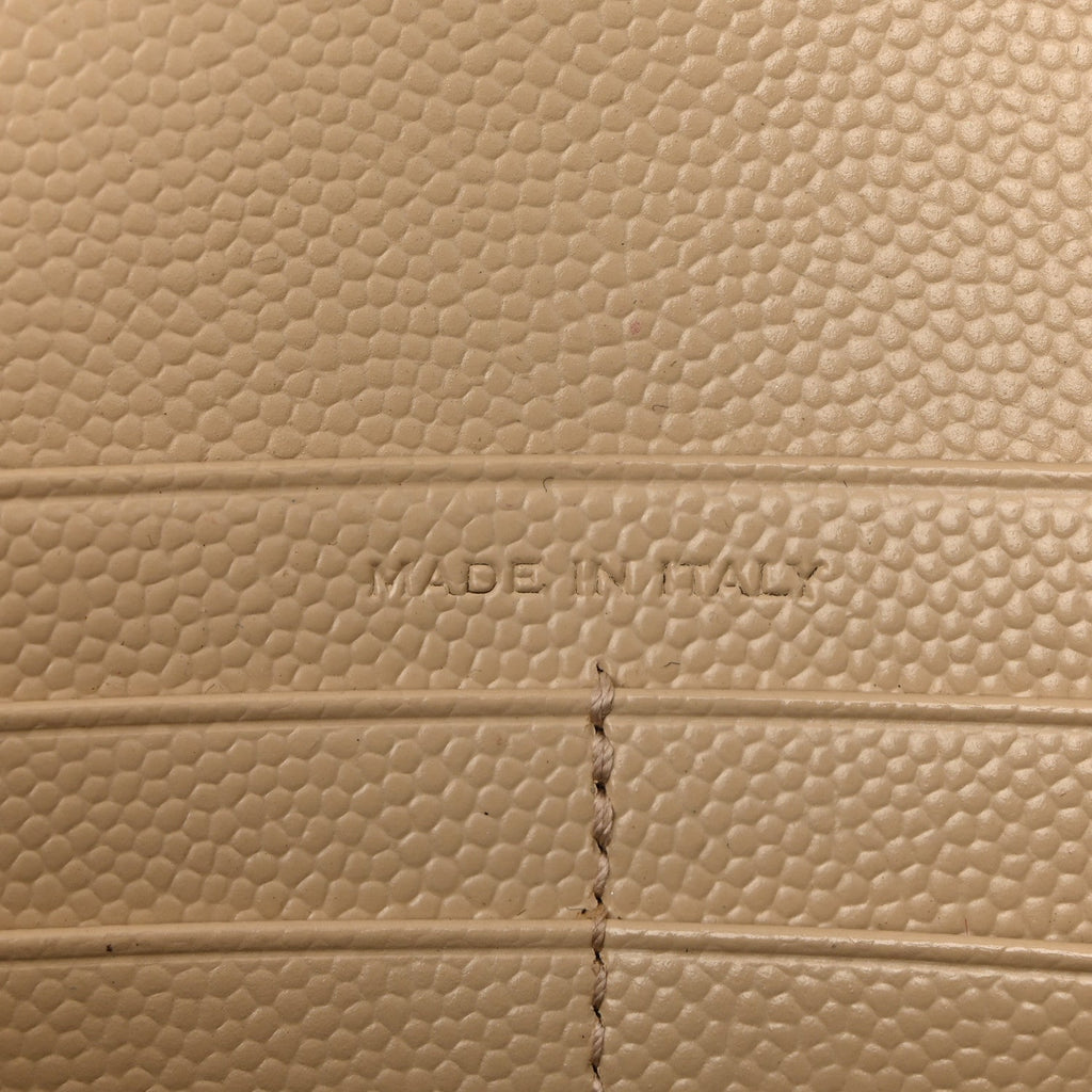 Grain De Poudre Matelasse Chevron Monogram Chain Wallet Nude Powder