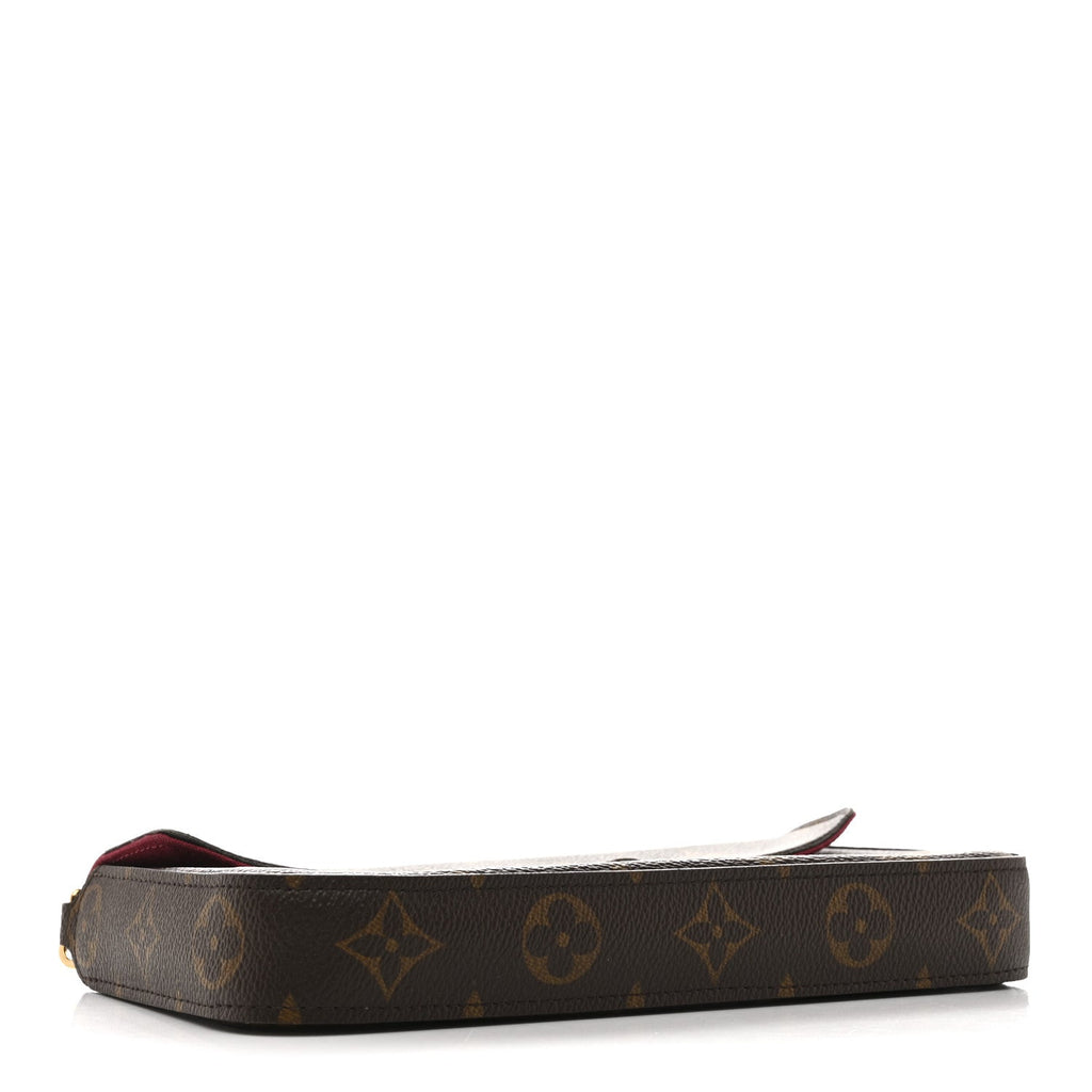 Monogram Pochette Felicie Chain Wallet Fuchsia