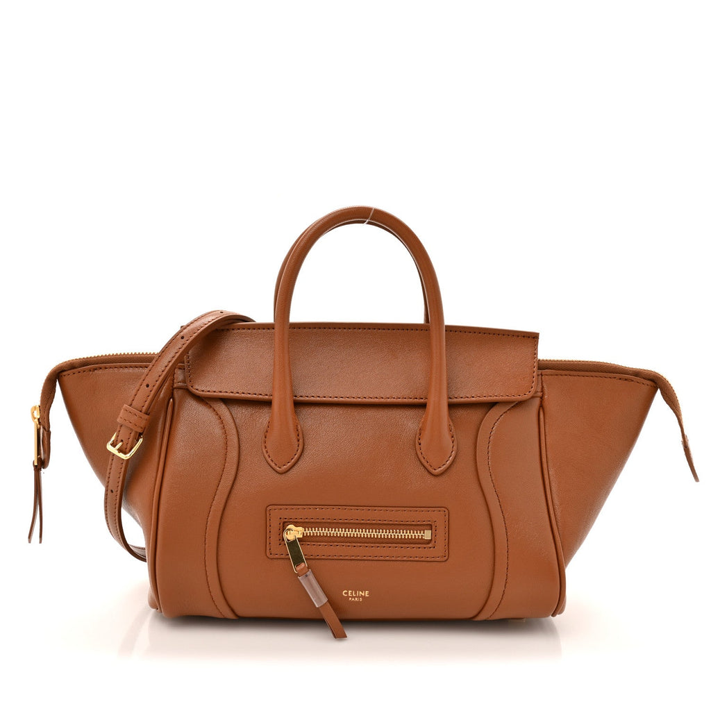 Supple Shiny Lambskin Small New Luggage Soft Tan