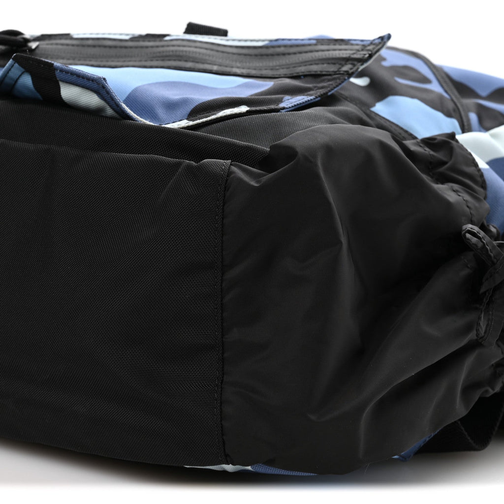 Nylon Camouflage Backpack Blue
