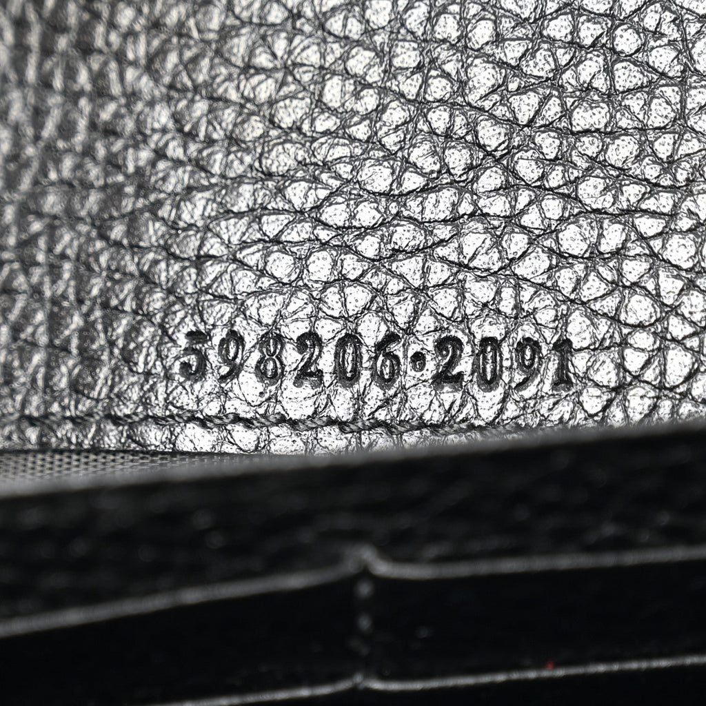 Pebbled Calfskin Large Soho Continental Wallet Black
