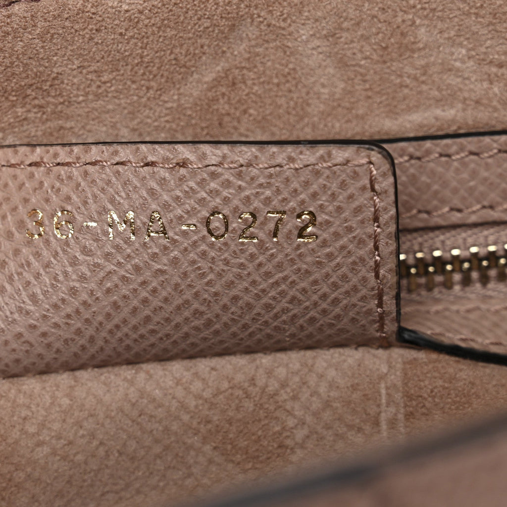 Grained Calfskin Saddle Bag With Strap Blush