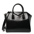 Shiny Lord Calfskin Small Antigona Black