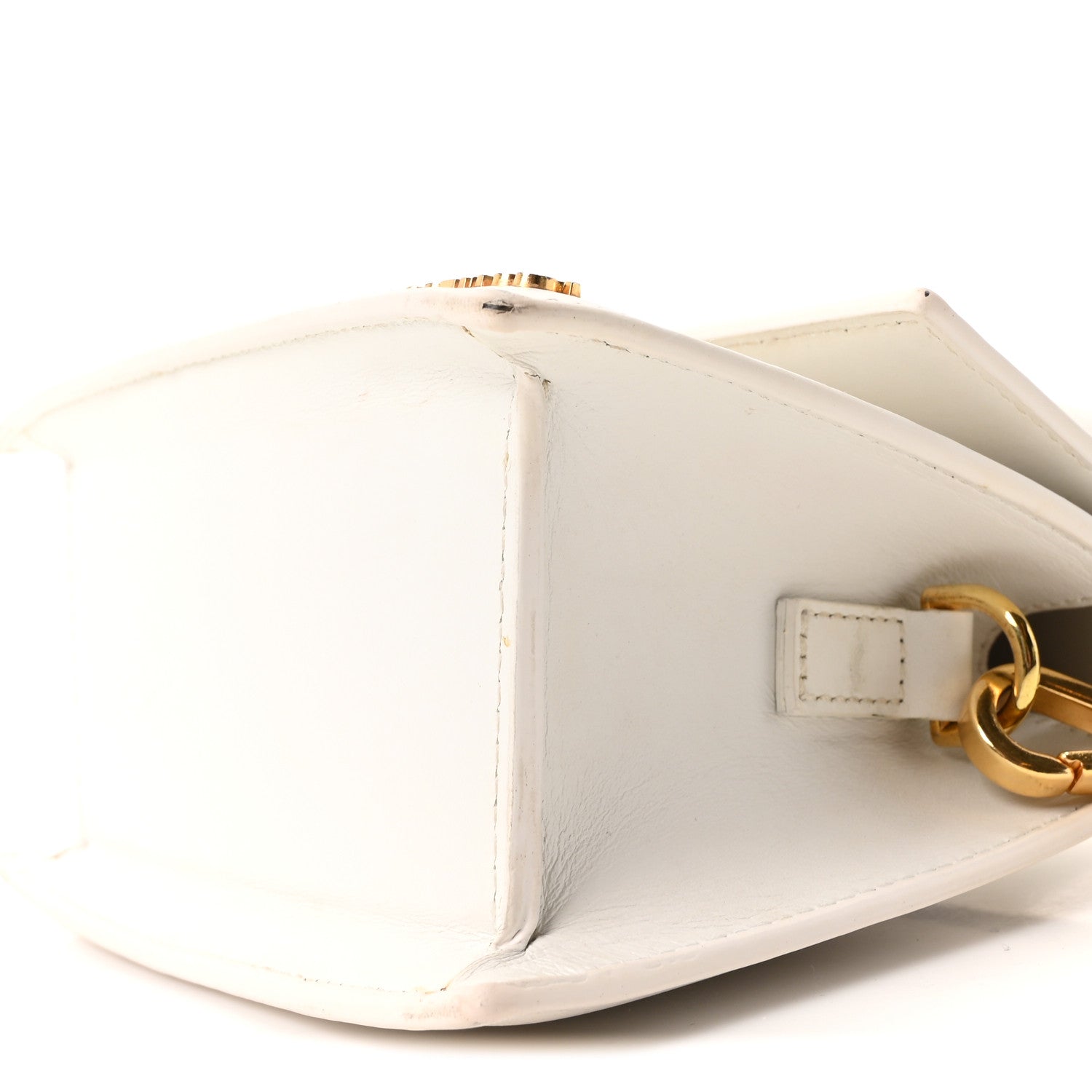 Smooth Calfskin Le Chiquito Moyen White