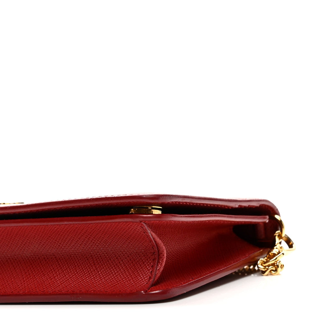 Saffiano Metal Oro Mini Bag Fuoco