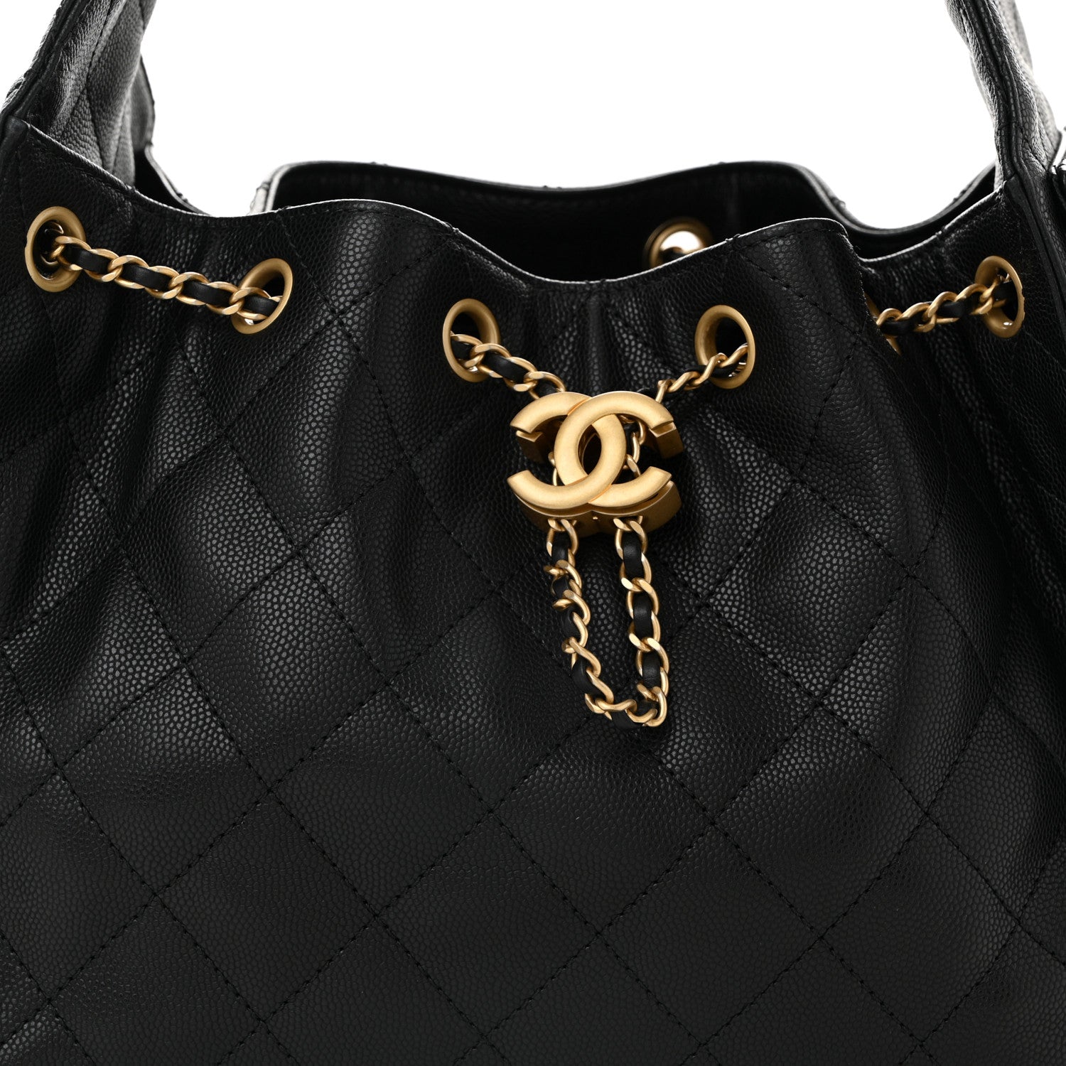 Caviar Quilted Small Chanel 25 Handbag Black