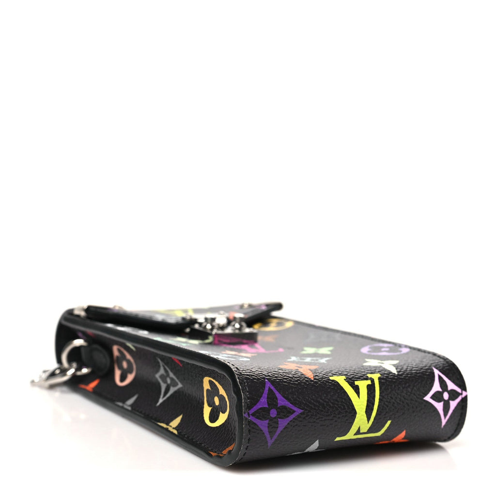 LV X TM Monogram Multicolor Phone Pouch Metis Black
