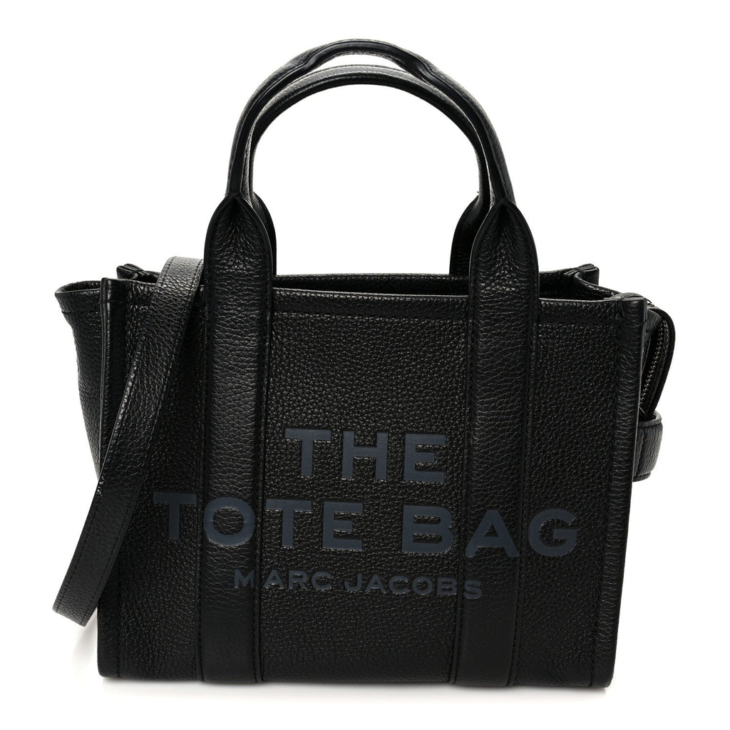 Grained Calfskin Small The Tote Bag Black