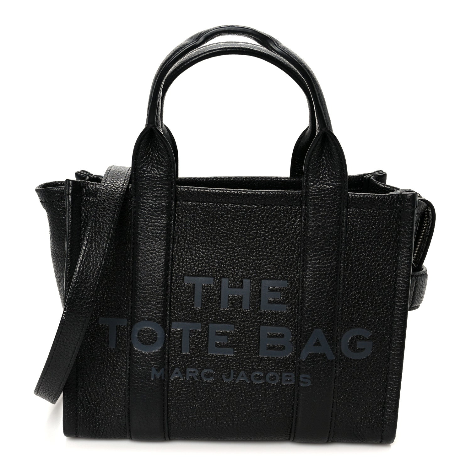 Grained Calfskin Small The Tote Bag Black