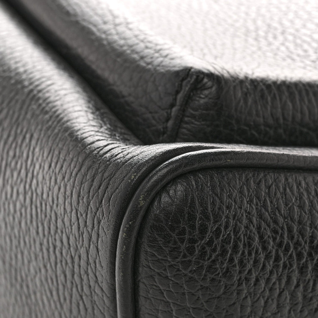 Pebbled Calfskin Soho Chain Backpack Black