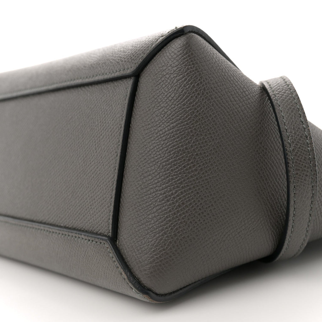 Grained Calfskin Nano Belt Bag Grey