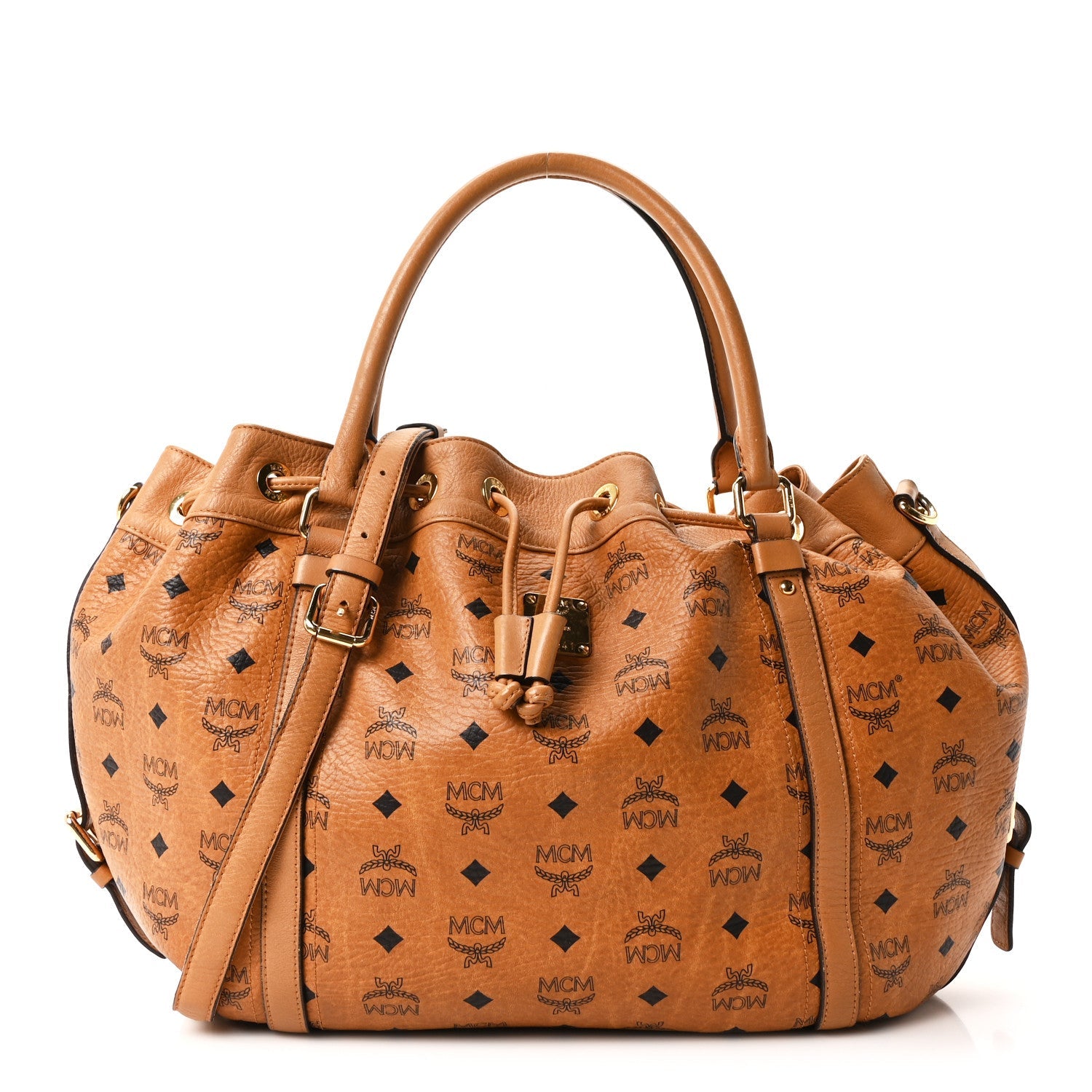 Visetos Drawstring Shopper Cognac