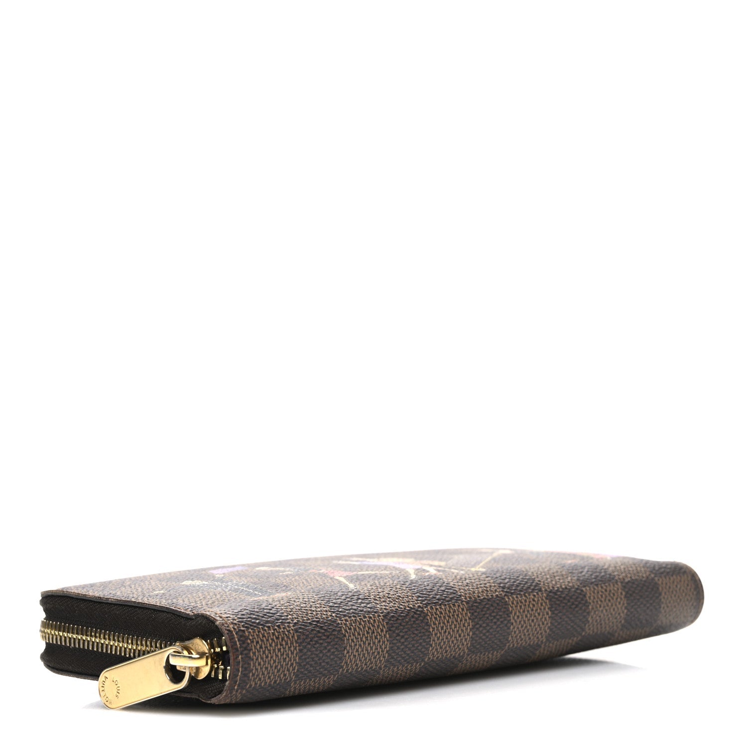 Damier Ebene Illustre Zippy Wallet Violet