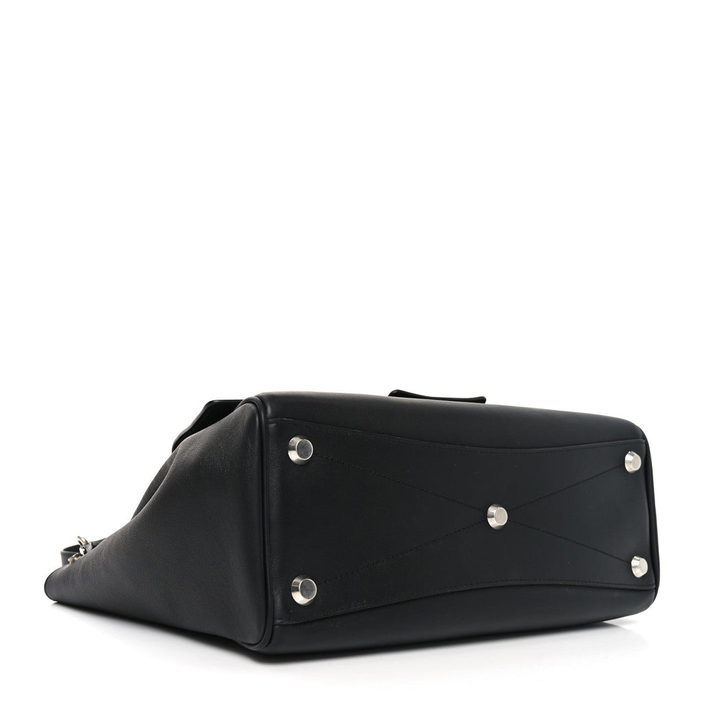 Smooth Calfskin Small Bel Air Carry All Bag Black