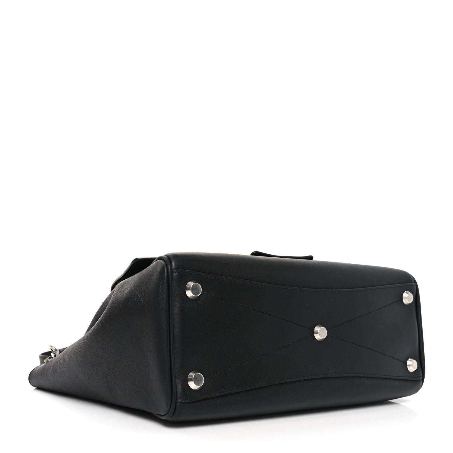 Smooth Calfskin Small Bel Air Carry All Bag Black