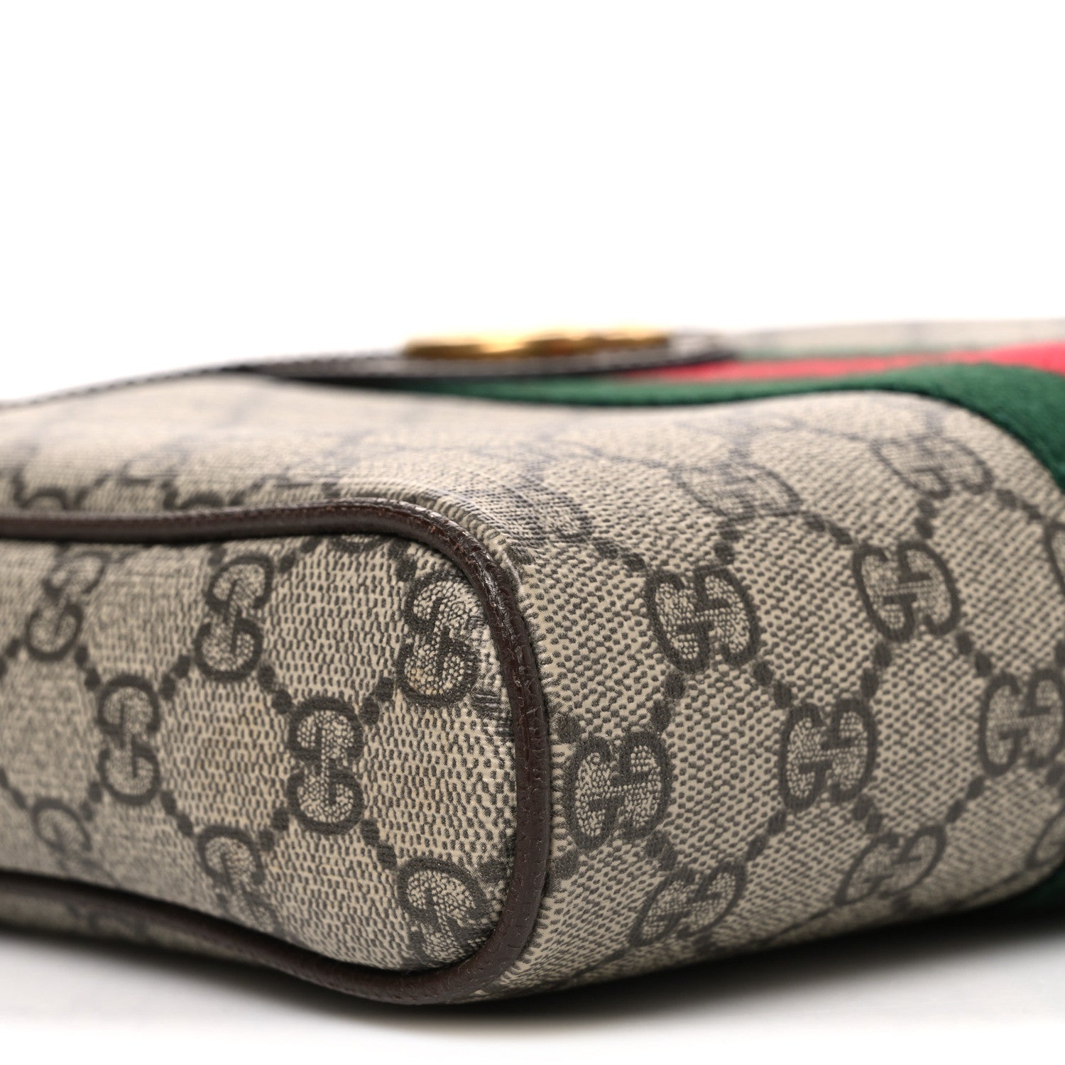 GG Supreme Monogram Web Small Ophidia Messenger Bag Brown