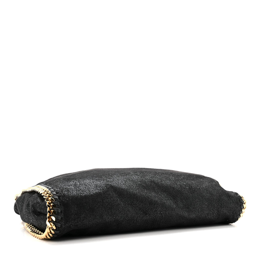 Shaggy Deer Small Falabella Fold Over Tote Black