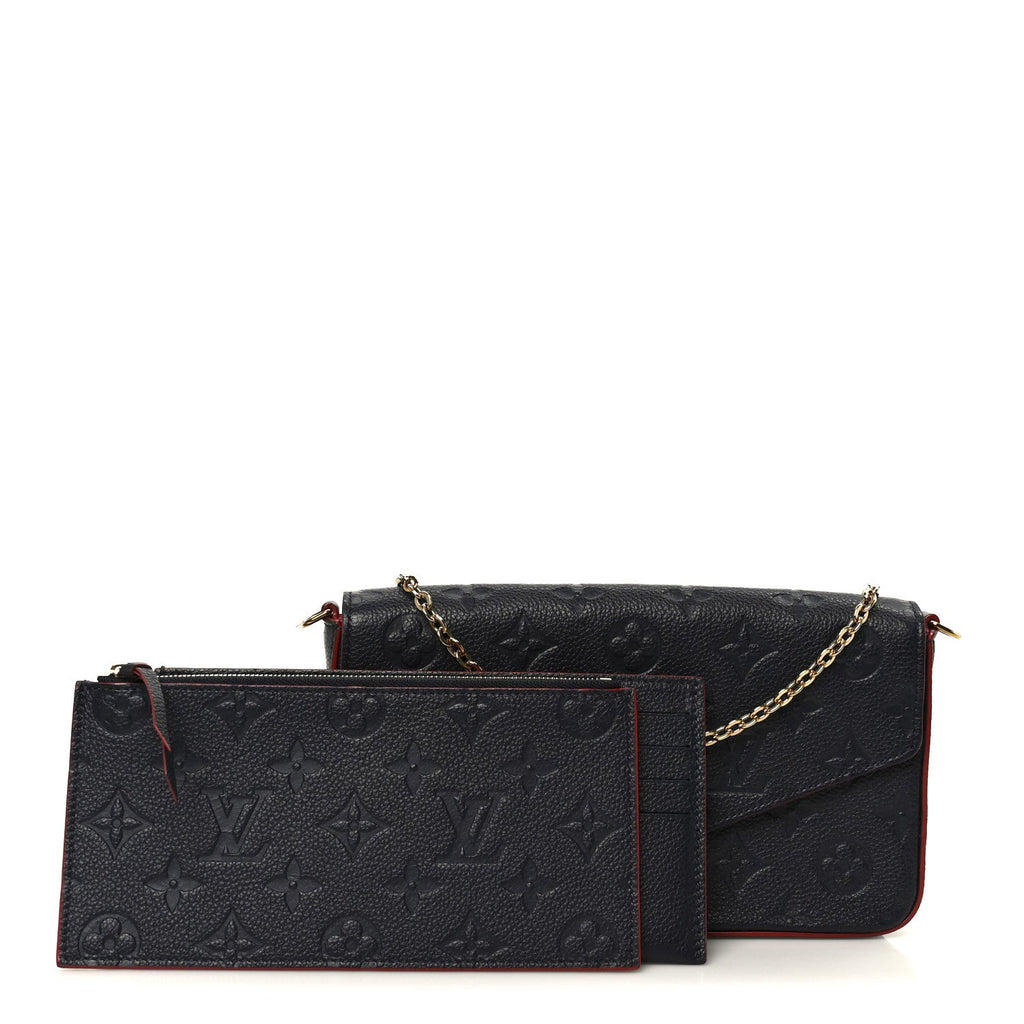 Empreinte Pochette Felicie Chain Wallet Marine Rouge