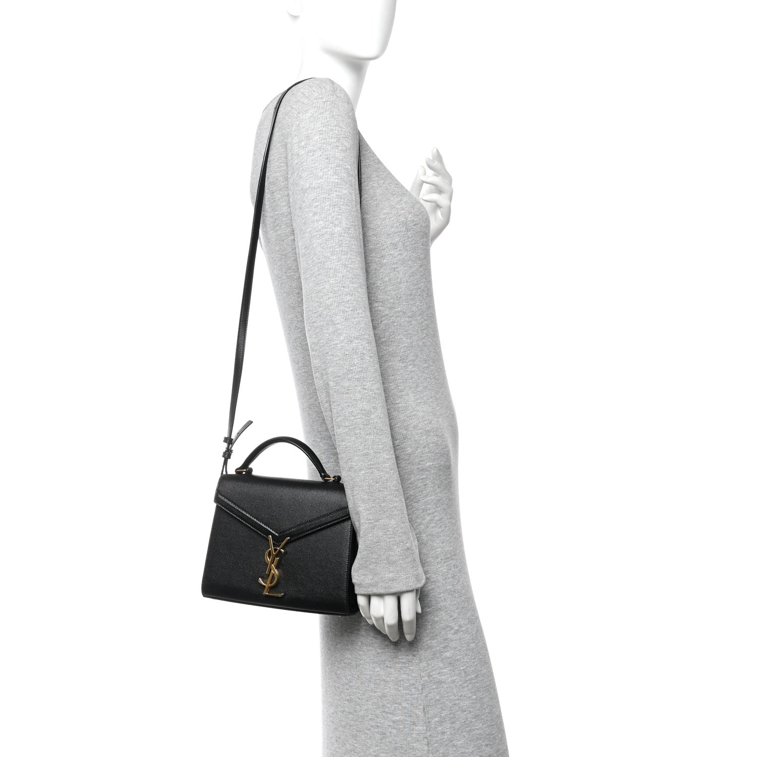 Grain De Poudre Mini Classic Monogram Cassandra Top Handle Black