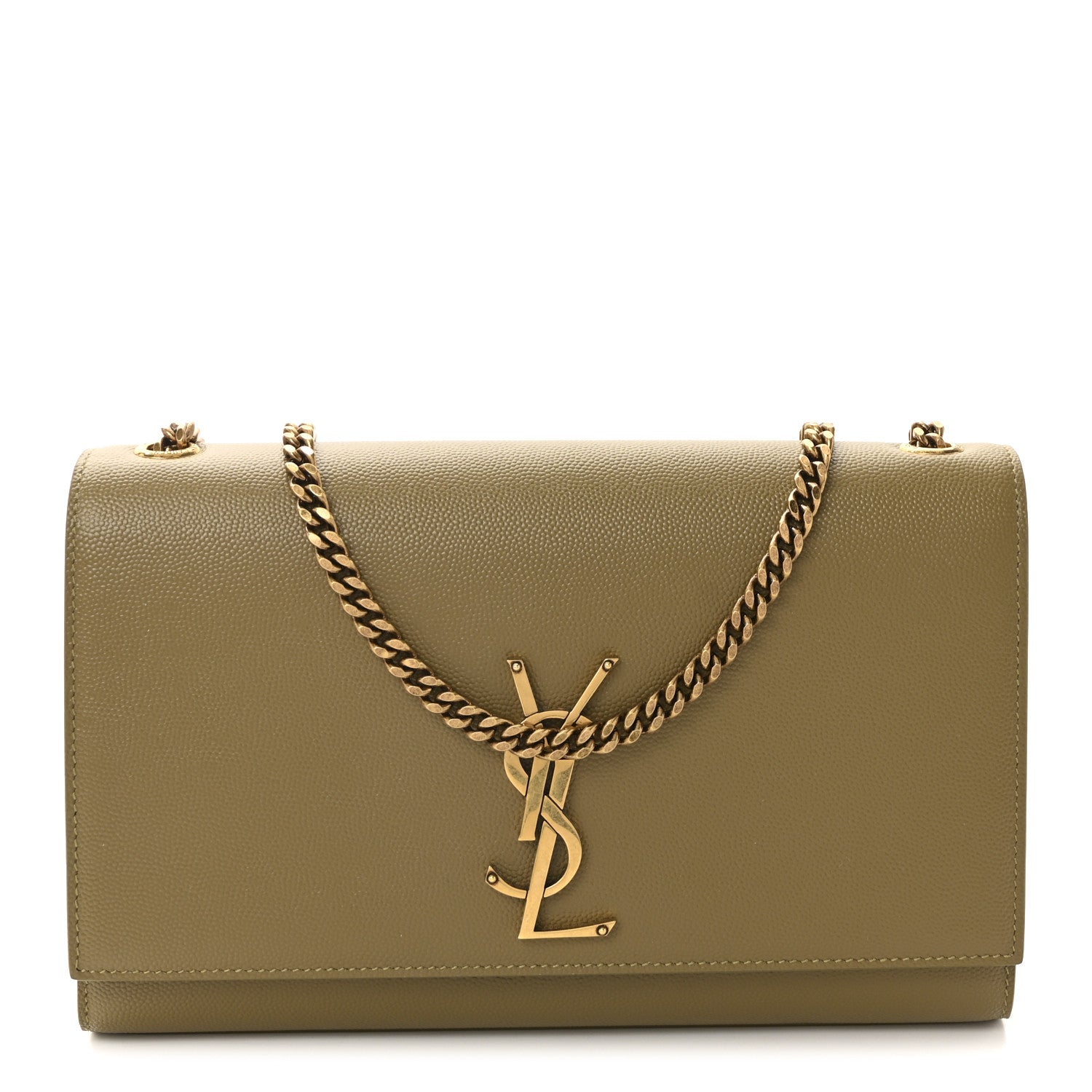 Grain De Poudre Medium Monogram Kate Satchel Hazel Green