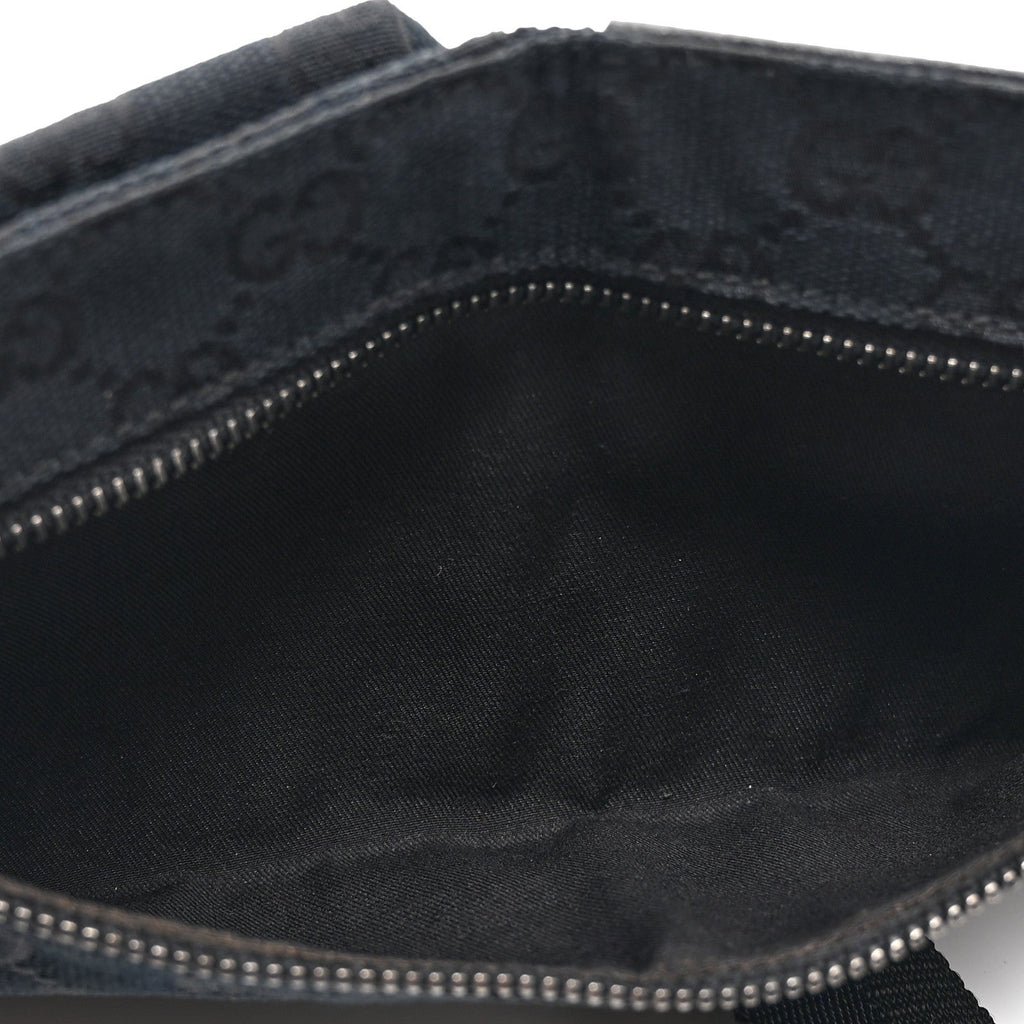 GG Monogram Double Pocket Belt Bag Black