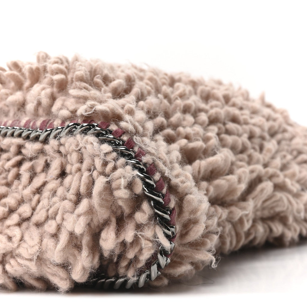 Wool Fur Small Falabella Tote Pink