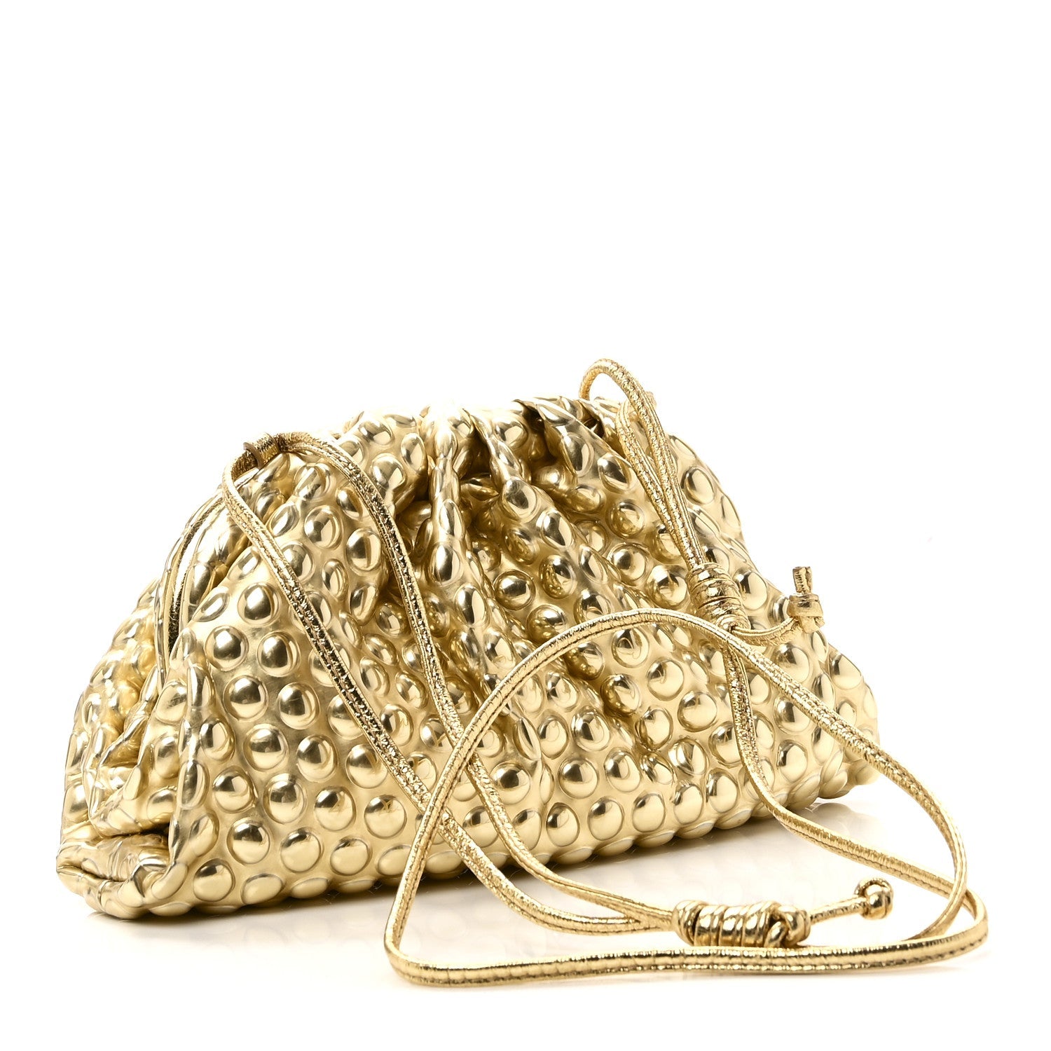 Metallic Fabric Bubble Wrap The Mini Pouch Gold