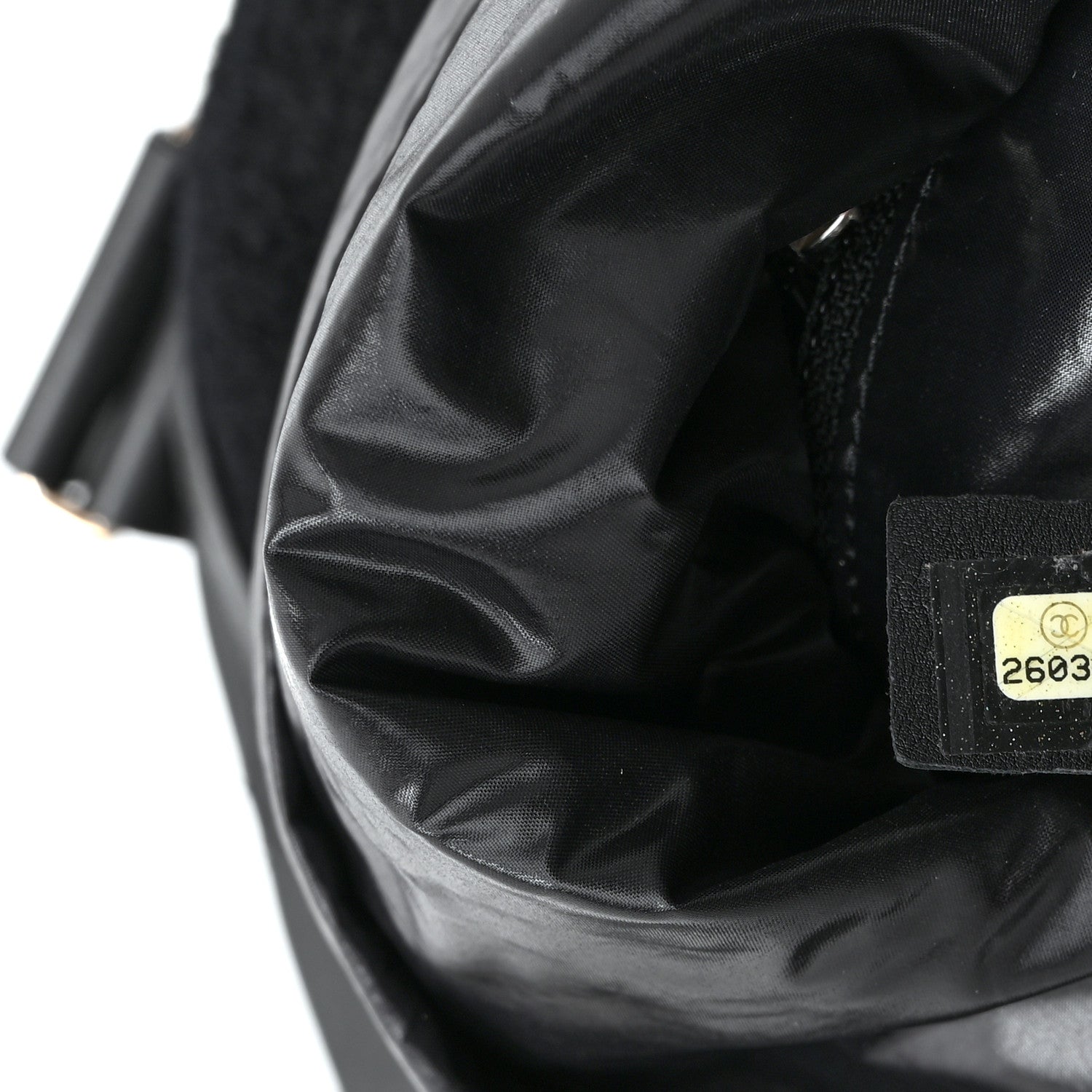 Wool Calfskin Embroidered Paris Hamburg Drawstring Backpack Black