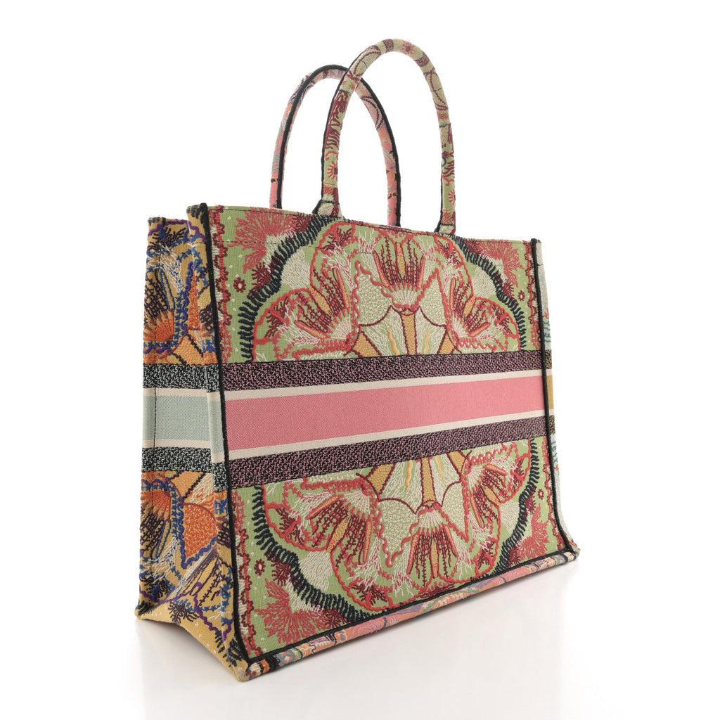 Canvas Embroidered Large In Lights Book Tote Multicolor