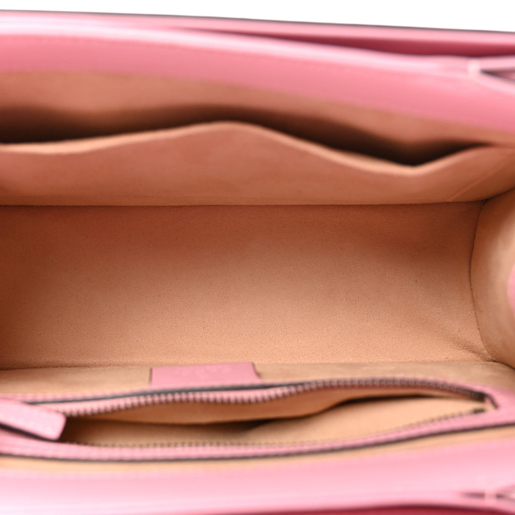 Calfskin Sylvie Web Small Queen Margaret Top Handle Bag Sugar Pink
