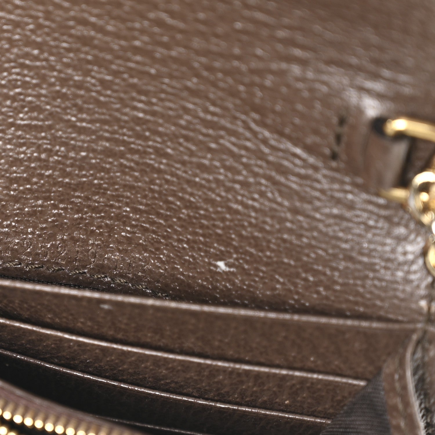 GG Supreme Monogram Textured Dollar Calfskin Blondie Chain Wallet Beige Ebony New Acero