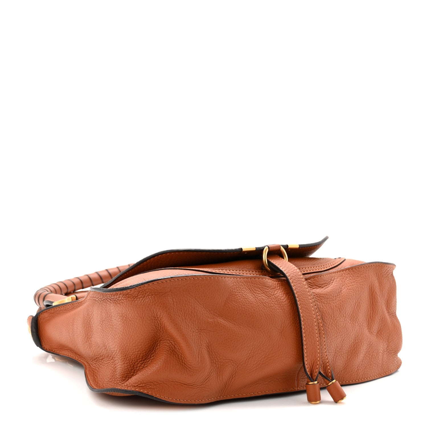 Calfskin Small Marcie Satchel Tan