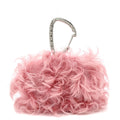 Shearling Lambskin CC Hook  Holder Pink