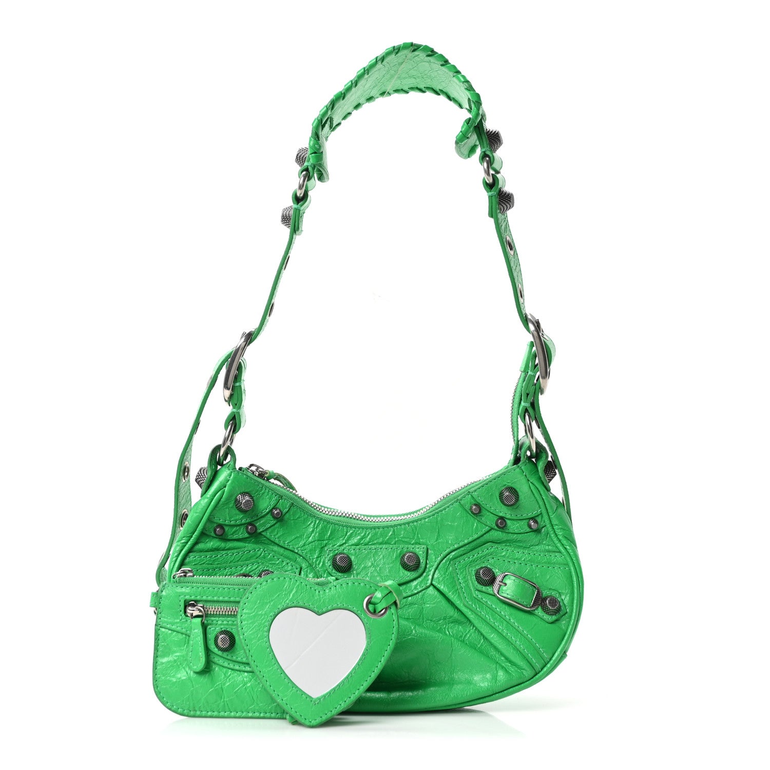 Agneau Arena Le Cagole Shoulder Bag XS Vivid Green