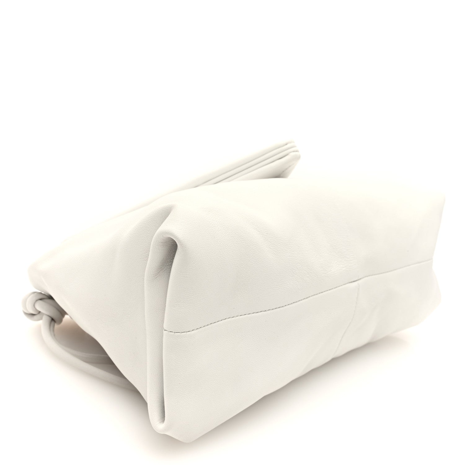 Lambskin BV Trine Clutch Bianco